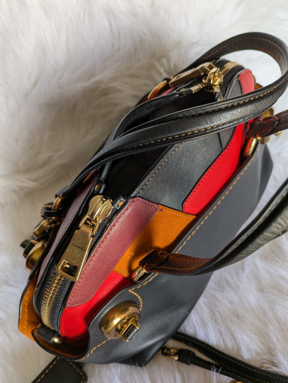 Coach Ultra Rare Limited Edition Outlaw Patchwork Satchel - Picture 6 of 16